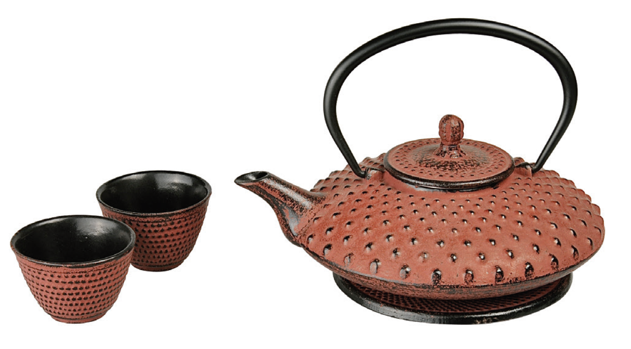 Giftbox Japanese Iron Tea Set Brown 21 x 18 x 9.5cm