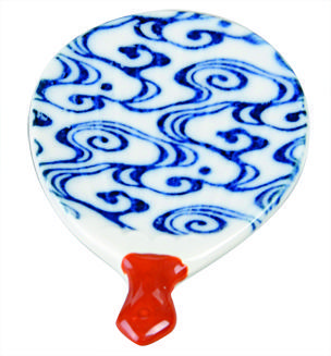 Japanese Chopsticks Holder Porcelain Fan
