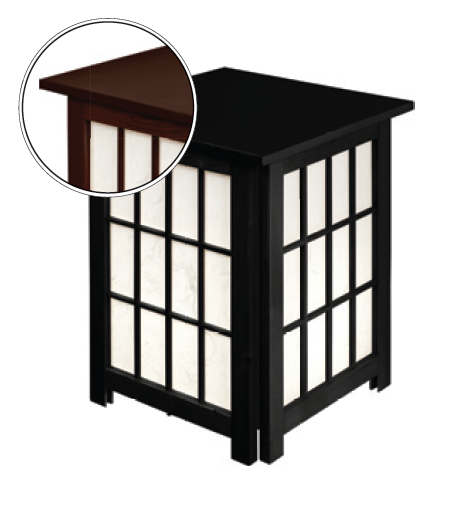 Japanese Floor Lamp Rice Paper Andon Black