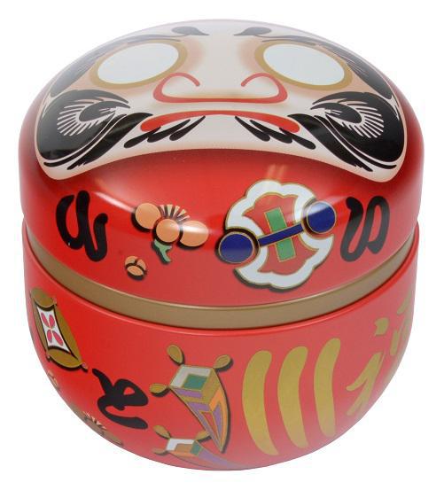 Japanese Tea Container Red Daruma