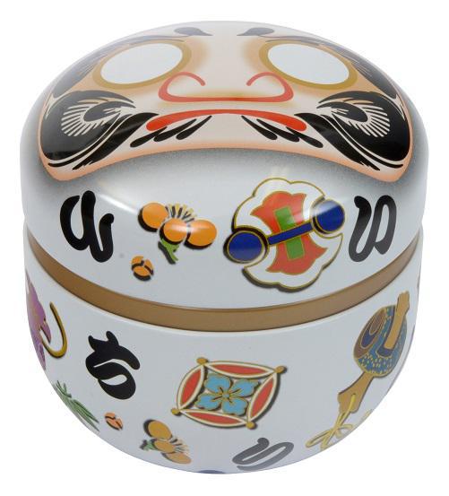 Japanese Tea Container White Daruma