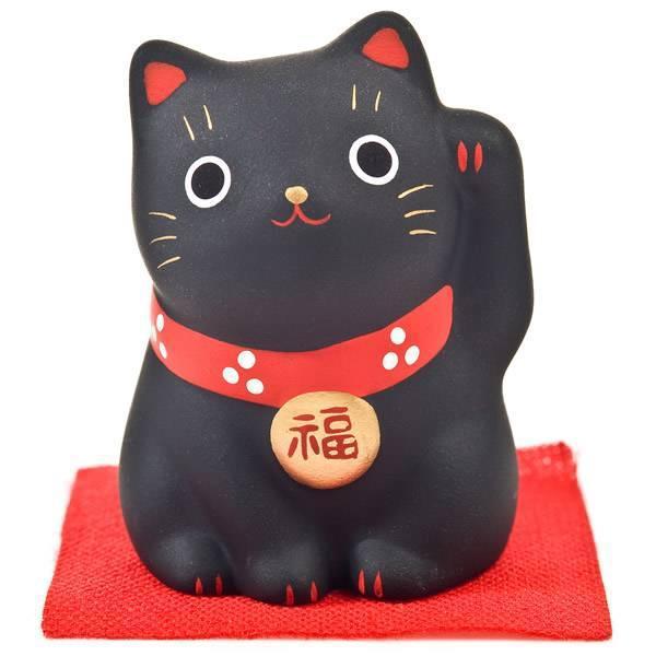 Lucky Cat Maneki Neko Black