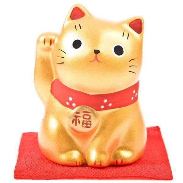 Lucky Cat Maneki Neko Gold
