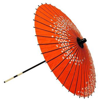 Japanese Parasol Lacquer Sakura Cherryblossom Red