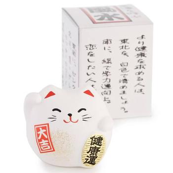 Lucky Cat Maneki Neko Small White - Health
