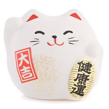 Lucky Cat Maneki Neko Small White - Health